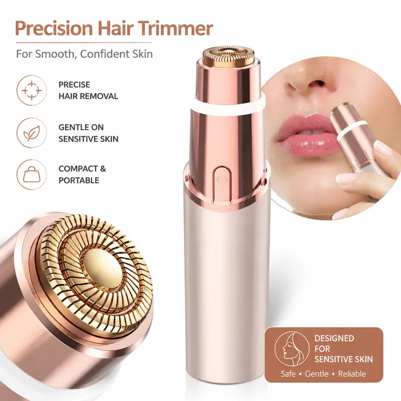 2-in-1 Facial & Eyebrow Hair Trimmer for Women, Rechargeable Face Razor & Precision Eyebrow Shaper, Portable Painless Hair Removal ToolEnjoy a 5%-12% discount when you buy 2 or more items.