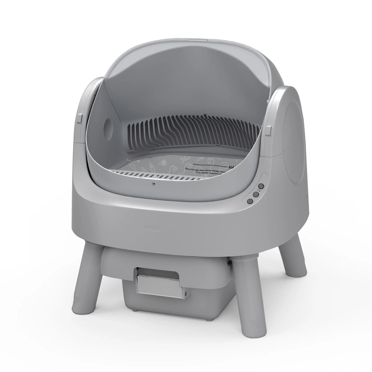 Open-Top Automatic Self-Cleaning Cat Litter Box with Odor Control, Pull & Wrap Waste Disposal, Sealed Drawer, 14-Day Scoop-Free, 6.5L & 7L Capacity