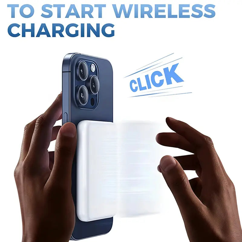 5000mAh Magnetic Wireless Power Bank for iPhone 12–17 Series, MagSafe Compatible Portable Fast Charging Battery Pack