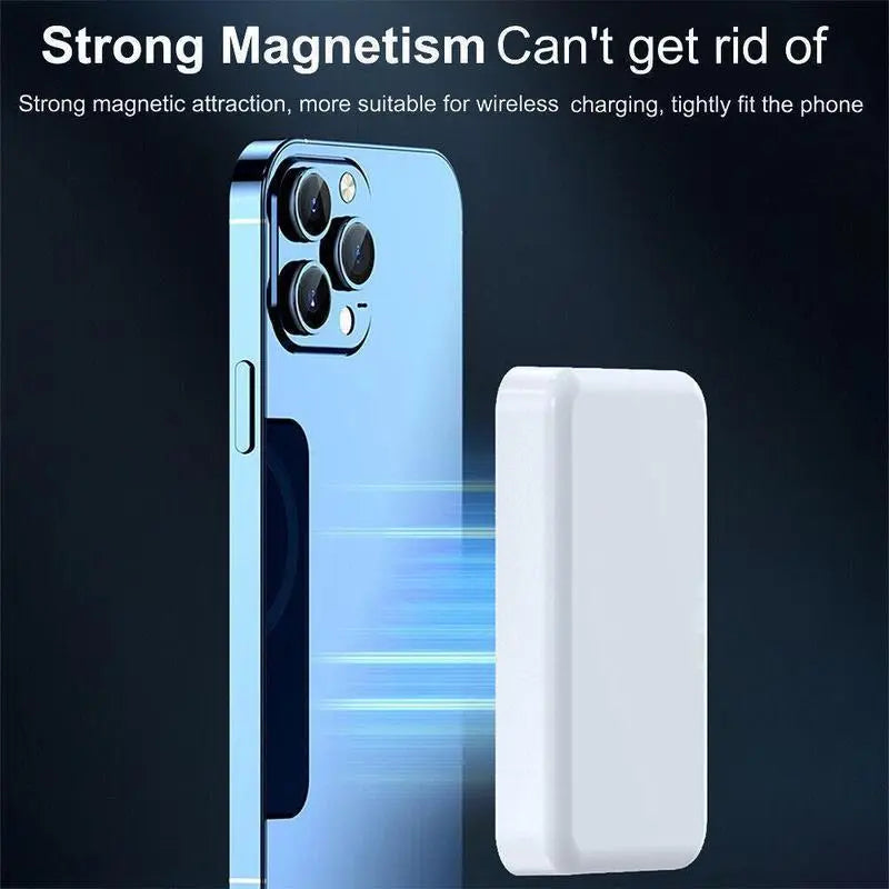 5000mAh Magnetic Wireless Power Bank for iPhone 12–17 Series, MagSafe Compatible Portable Fast Charging Battery Pack