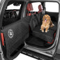 Hard-Bottom Dog Backseat Cover – Expandable Car Seat Protector with Side Door Guards, Waterproof Pet Travel Hammock for Comfortable & Secure Road Trips