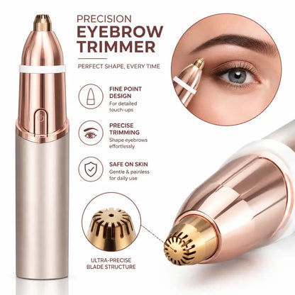 2-in-1 Facial & Eyebrow Hair Trimmer for Women, Rechargeable Face Razor & Precision Eyebrow Shaper, Portable Painless Hair Removal ToolEnjoy a 5%-12% discount when you buy 2 or more items.