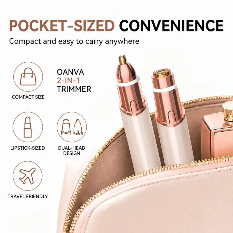 2-in-1 Facial & Eyebrow Hair Trimmer for Women, Rechargeable Face Razor & Precision Eyebrow Shaper, Portable Painless Hair Removal ToolEnjoy a 5%-12% discount when you buy 2 or more items.