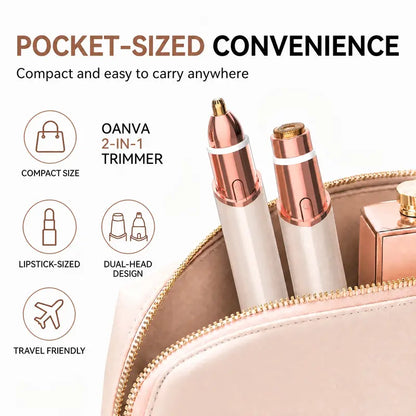 2-in-1 Facial & Eyebrow Hair Trimmer for Women, Rechargeable Face Razor & Precision Eyebrow Shaper, Portable Painless Hair Removal ToolEnjoy a 5%-12% discount when you buy 2 or more items.