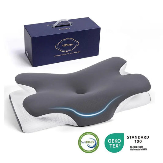 Cooling Memory Foam Neck Pillow, Adjustable Ergonomic Cervical Support Pillow with Breathable Removable Cover for Sleeping & Side SleepersEnjoy a 5%-12% discount when you buy 2 or more items.