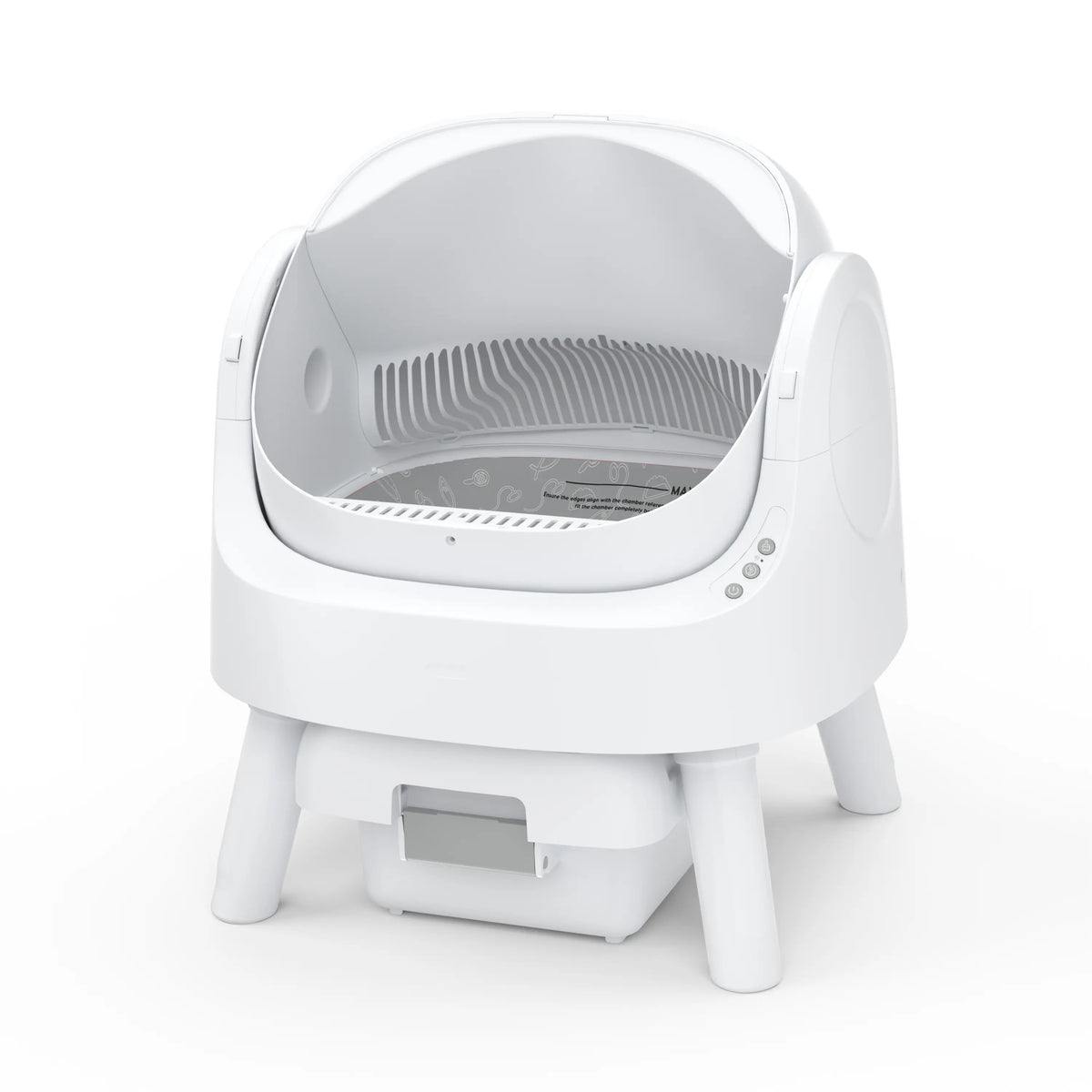 Open-Top Automatic Self-Cleaning Cat Litter Box with Odor Control, Pull & Wrap Waste Disposal, Sealed Drawer, 14-Day Scoop-Free, 6.5L & 7L Capacity