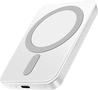 5000mAh Magnetic Wireless Power Bank for iPhone 12–17 Series, MagSafe Compatible Portable Fast Charging Battery Pack