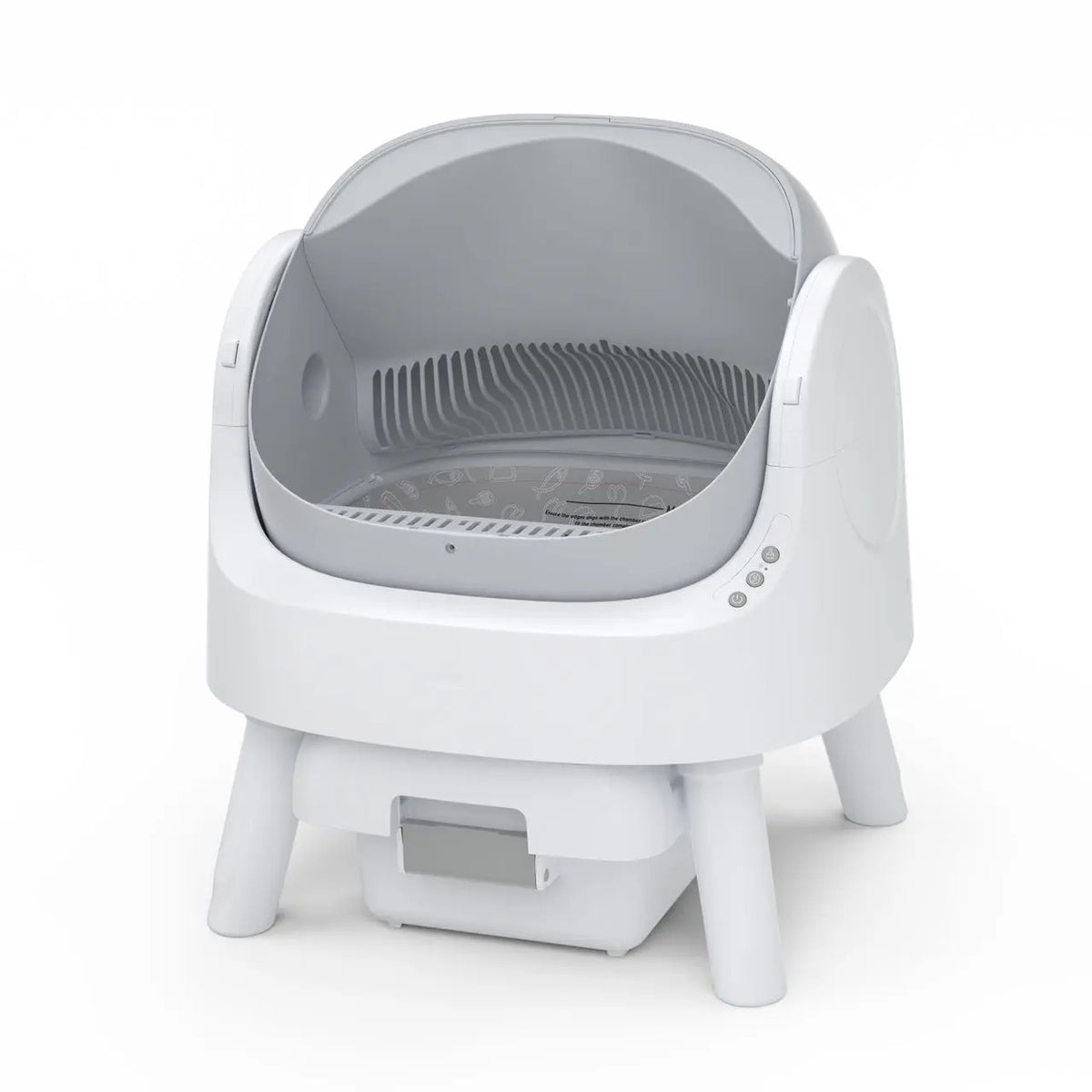 Open-Top Automatic Self-Cleaning Cat Litter Box with Odor Control, Pull & Wrap Waste Disposal, Sealed Drawer, 14-Day Scoop-Free, 6.5L & 7L Capacity